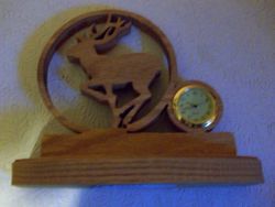 Fine Crafts - Wooden Deer Miniature Desk Clock