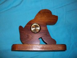 Fine Crafts - Wooden Dog Mini Desk Clock