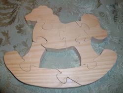 Fine Crafts - Rocking Horse Wooden Jigsaw Puzzle