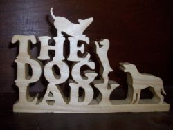 Fine Crafts - Dog Lady Wood Display
