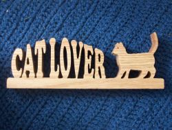 Fine Crafts - Cat Lover Wood Display