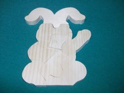 Fine Crafts - Bunny Rabbit Wooden Jigsaw Puzzle