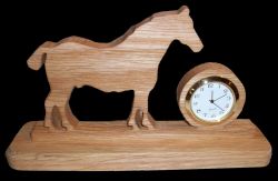 Fine Crafts - Wooden Horse Miniature Desk Clock