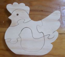 Fine Crafts - Wooden Chicken Jigsaw Puzzle