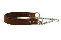 Angel Pet Supplies - Rio Leather Martingale Dog Collar - Brown - 24" X 1.25"   