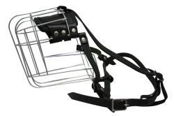Angel Pet Supplies - 13 Miami Wire Cage & Leather Muzzle - Black - 17.66" circumference, 5.25" length 