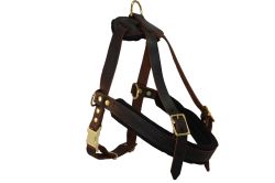 Angel Pet Supplies - Aspen Leather Harness - Brown - Large