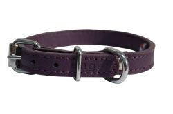 Angel Pet Supplies - Alpine Leather Padded Dog Collar - Orchid Purple - 12" X5/8"