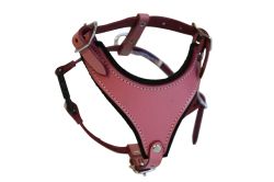 Angel Pet Supplies - Malibu Classic Leather Dog Harness - Bubblegum Pink - Extra Small
