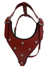 Angel Pet Supplies - Malibu Bling Leather Rhinestone Bling Dog Harness - Valentine Red - Medium 
