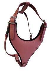 Angel Pet Supplies - Malibu Classic Leather Dog Harness - Bubblegum Pink - Medium 