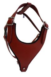 Angel Pet Supplies - Malibu Classic Leather Dog Harness - Valentine Red - Medium  