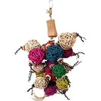 A&E Cage Company - Java Wood Ball Thing Bird Toy - Assorted - 10 X 14 Inch