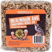 Unipet USA - Mealworm To Go Mealworm And Sunflower Heart Pie - 7 oz