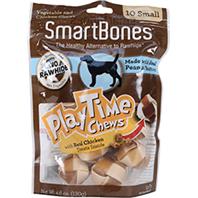Petmatrix - Smartbones Playtime Chews With Real Chicken Treats - Peanut Butter - Small/10 Pack
