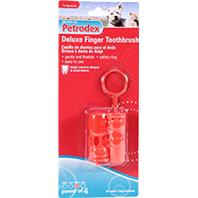 Sergeants Pet Specialty - Petrodex Deluxe Finger Toothbrush For Dog And Cat - Red - 2 Pack