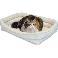 Midwest Container - Quiet Time Deluxe Double Bolster Bed - White - 18X13 Inch