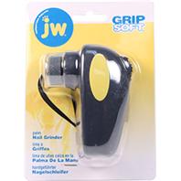 JW Pet - Palm Nail Grinder For Dogs - Gray/Yellow - Medium