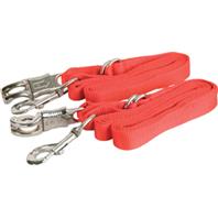 Gatsby Leather - Adjustable Nylon Crossties With Panic Strap - Red - 5-9 Foot