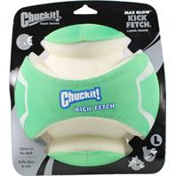 Chuckit - Kick Fetch Max Glow Dog Toy - Green & White - Large