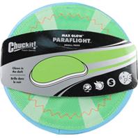 Chuckit - Paraflight Max Glow Dog Toy - Green & White - Small