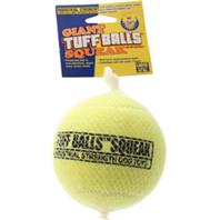 Petsport - Giant Tuff Ball Squeak - Yellow - 4 Inch