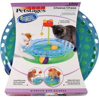 Petstages - Cheese Chase With Catnip Mouse Cat Toy - Blue