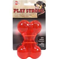 Ethical Dog - Play Strong Rubber Bone Dog Toy - Red - Small