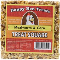 Durvet - Happy Hen Treats Treat Square - Mealworm/Corn - 6.5 oz
