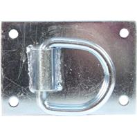 Horse And Livestock Prime - Heavy Duty Tie Ring For Horse Barns - Silver - 3.5X5 Inch