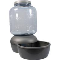 Petmate - Mason Jar Replendish Dry Food Feeder - Clear/Silver - 18 Lb