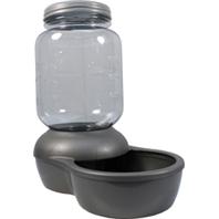 Petmate - Mason Jar Replendish Filtered Waterer - Clear/Silver - 1 Gallon