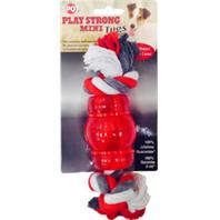Ethical Dog - Play Strong Mini Tugs Chew With Rope - Red - Small