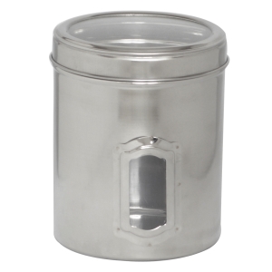 Iconic Pet - Pet Canister Side See Through/Steel Lid - Small
