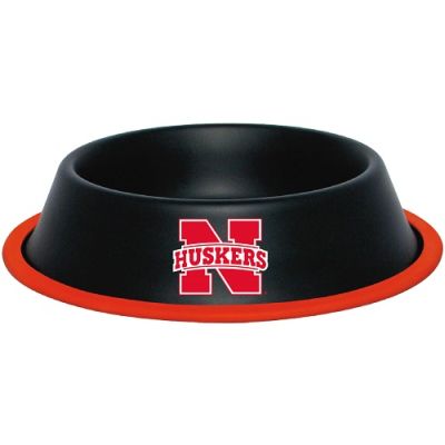 DoggieNation-College - Nebraska Huskers Dog Bowl-Stainless - One