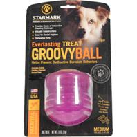 Starmark - Everlasting Groovy Ball With USA Treat - Green - Medium