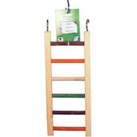 A&E Cage Company - Happy Beaks Wooden Hanging Ladder - Multicolored - 14 Inch