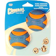 Chuckit - Ultra Squeaker 2Pk - Blue/Orange - Medium/2 Pack
