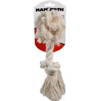 Mammoth Pet Products - Flossy Chews Cotton Rope Bone Dog Toy - White - 12 Inch/Medium