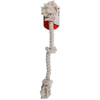 Mammoth Pet Products - Flossy Chews Cotton 3 Knot Rope Tug Dog Toy - White - 25 Inch/Large