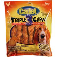 Ims Trading Corp - Cadet Triple Chew Rolls - Chicken/Pork/Sweet Potato - 6 Pack