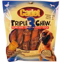 Ims Trading Corp - Cadet Triple Chew Rolls - Duck/Pork/Sweet Potato - 6 Pack