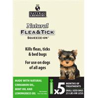 Natural Chemistry - Natural Flea & Tick Squeeze On For Small Dogs - 25 Lbs or less