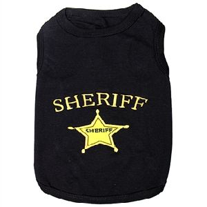 Parisian Pet Sheriff Dog T-Shirt-Large