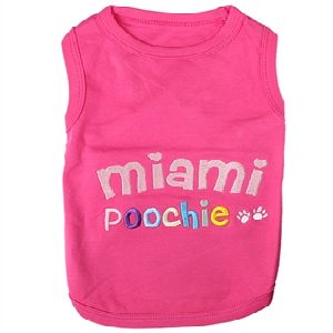 Parisian Pet Miami Poochie Dog T-Shirt-Medium