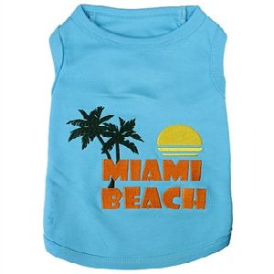 Parisian Pet Miami Beach Dog T-Shirt-Medium