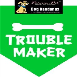 Parisian Pet Trouble Maker Dog Bandana-Medium/Large