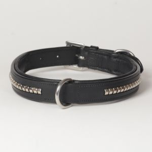 Hound?s Best - Large Genuine Leather Dog Collar "Crown Clincher"