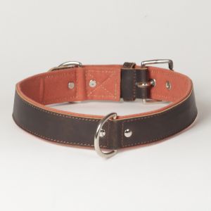Hound?s Best- X-Large Canvas Leather Dog Collar "Sierra"