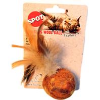 Ethical Cat - Wuggle Wool Ball/Feathers - 5 Inch